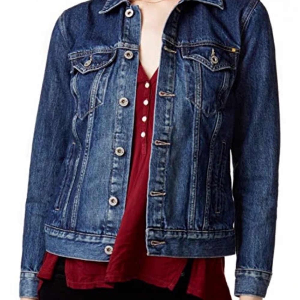 LUCKY BRAND THE TOMBOY TRUCKER JEAN JACKET SIZE S